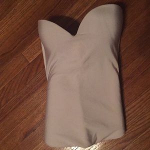 White strapless corset